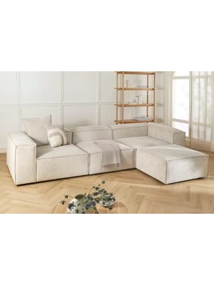 Vivense Relax Soft Standart 4 Modül Köşe Koltuk, Bej