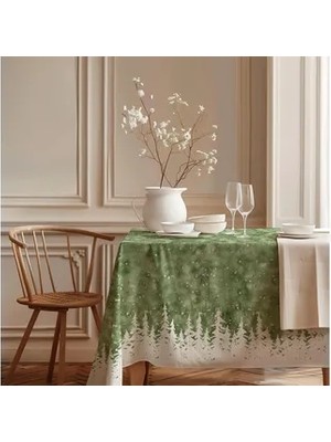 Vivense Kış Ormanı Pamuk Masa Örtüsü, 100X100 cm