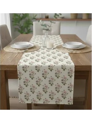 Vivense Soft Flora Pamuklu Masa Runner, 0071 50X150