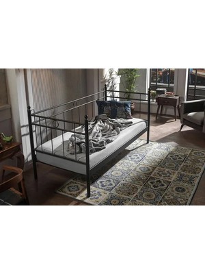 Vivense Alpas Daybed Metal Karyola, Siyah, 90X200