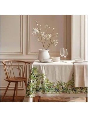 Vivense Olive Pamuk Masa Örtüsü, 100X100 cm