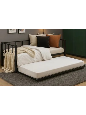 Vivense Titan Yavrulu Daybed Karyola, Siyah, 80X190 90X190