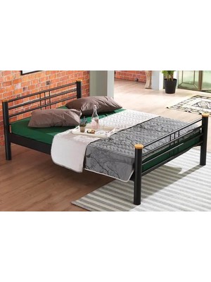 Vivense Kappis Metal Karyola, Siyah, 140X200