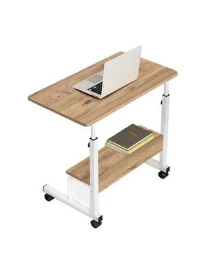 Vivense Yükseklik Ayarlı Raflı Laptop Sehpası, Atlantik Çam, 70X40