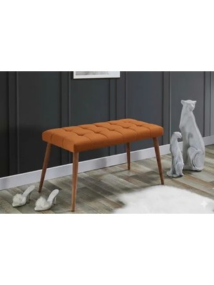 Vivense Kapino Bench, Turuncu, Ahşap Ayak