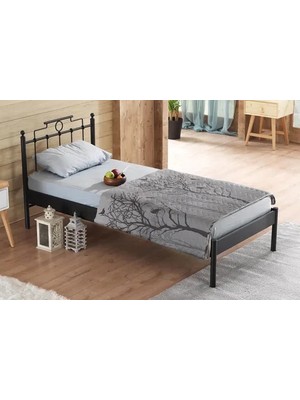 Vivense Hatkus S Metal Karyola, Siyah, 90X200