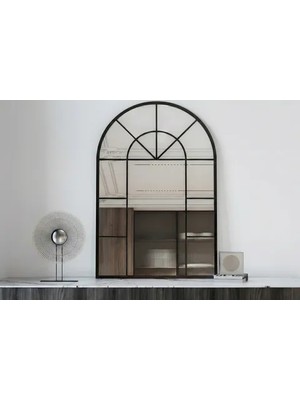 Vivense Lukka Metal Çerçeveli Ayna, Siyah, 120X80 cm
