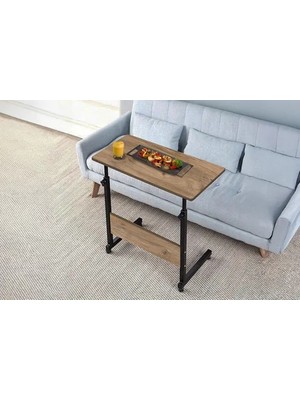 Vivense Yükseklik Ayarlı Kahvaltı Sehpası, Atlantik Çam, 70X40