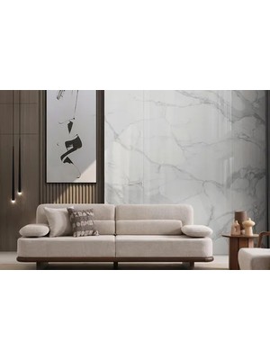 Vivense Lupe Üçlü Koltuk, Bej Ceviz