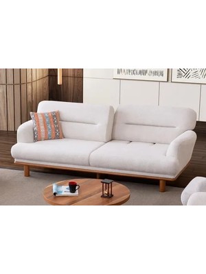 Vivense Valent Üçlü Koltuk, Krem