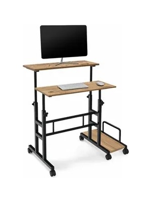 Vivense Yükseklik Ayarlı Laptop Masası, Atlantik Çam, 80X60