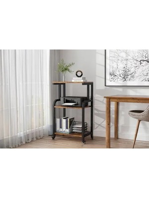 Vivense Raflı Yazıcı Sehpası Atlantik Çam, 45X30X90