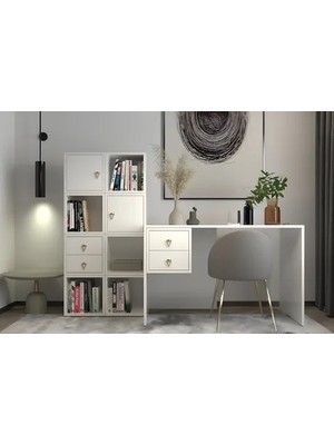 Vivense Bk Çalışma Masası, Kitaplıklı