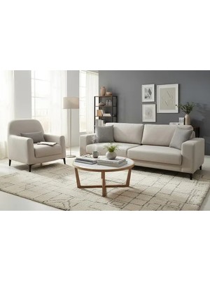 Vivense Nesa Koltuk Takımı, Krem