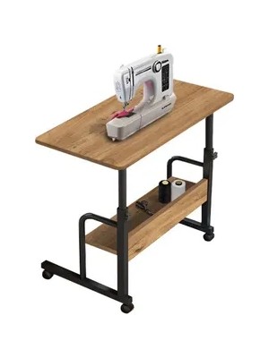 Vivense Yükseklik Ayarlı Dıkış Makınesı Sehpası, Çam, 70X40
