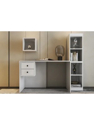 Vivense Minimalist Çalışma Masası, 2 Çekmeceli