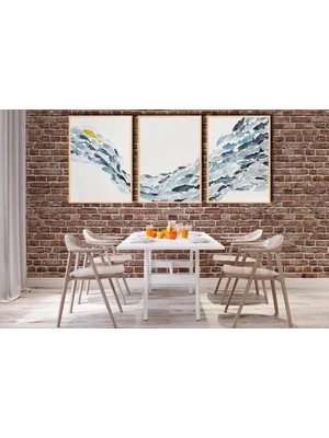 Vivense Derin Mavi Tablo Seti, 50X70