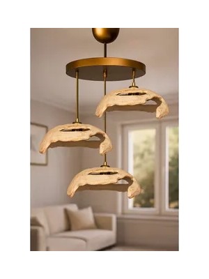 Vivense Cavora Handmade Üçlü Karbon Beton Avize