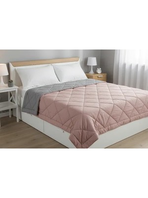 Vivense Dormeur Polycotton Yorgan Fırçalı Çift Kişilik, Gri