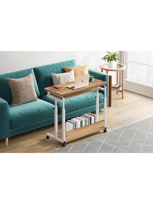 Vivense Yükseklik Ayarlı ve Klavyelıklı Çalışma Masası, Çam, 80X40