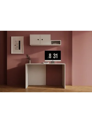 Vivense Luma Modül Duvara Monte Çalışma Masası, 2 Kapaklı