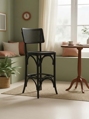 Gazzini Furniture Sofa Ahşap Bar Sandalyesi