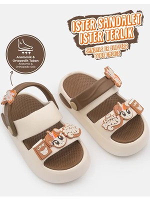 Kocamanlar Ayakkabı Kocamanlar 4505 Hafif Rahat Taban Okul Kreş Havuz Günlük Unisex Çocuk Terlik