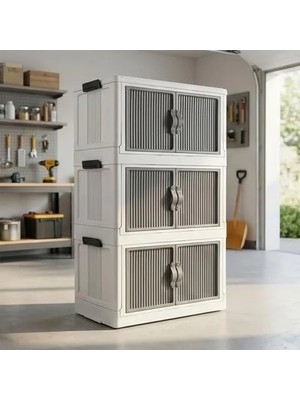 Calperia 4 Katlı Katlanabilir Dolap: Çok Amaçlı Saklama Rafı, Ayarlanabilir Kullanım