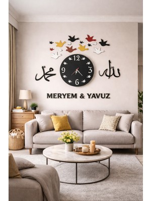 Kişiye Özel Modern Duvar Saati, Salon ve Oda Dekoruna Şıklık Katar