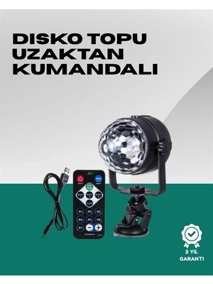 Midas Toptan Home 7 Farklı Aydınlatma Modu ve Ses Sensörlü Disko Topu Lambası
