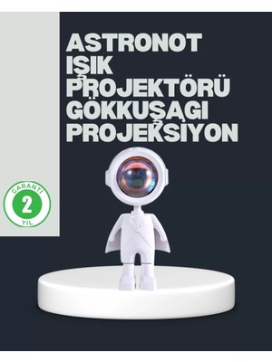 Midas Toptan Home Astronot Tasarımlı Gün Batımı Efektli Şarjlı LED Lamba