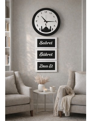 Şık ve Modern 40 cm Duvar Saati, 20X30 cm Çerçeve ile Mükemmel Uyum