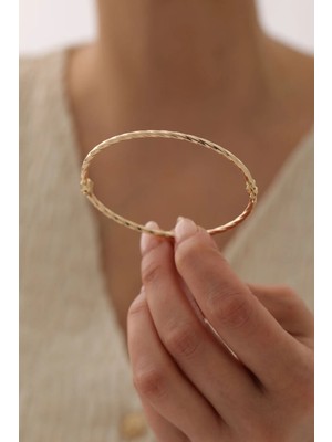 Yavuz Kuyumculuk 14 Ayar Altın Sarmal Kelepçe