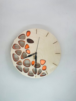 Şık ve Doğal Ahşap Tasarımlı El Yapımı Saat