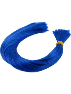 Pileli Store Koyu Mavi Renkli Sentetik Boğum Saç - 1kg
