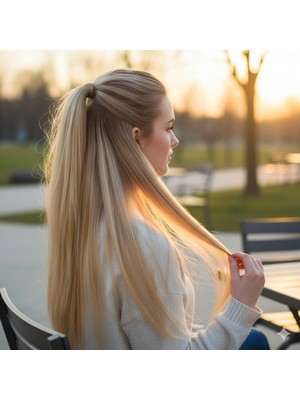 Pileli Store Fiber Sentetik Düz 8 Parça Çıt Çıt - Balköpüğü Beyaz Platin Röfleli