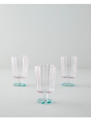 English Home Springtime Cam 3'lü Bardak 280 ml Pembe - Yeşil
