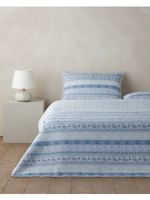 English Home Mini Cachemire  Çift Kişilik Yatak Örtüsü Takımı 200x220 cm Lacivert