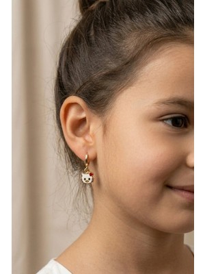 Yavuz Kuyumculuk 14 Ayar Altın Sallantılı Hello Kitty Çocuk Küpesi