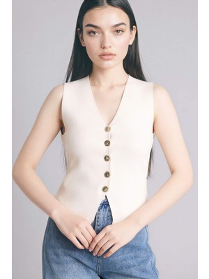 DeFacto Fıtted V Yaka Triko YELEK G5223AX26SM