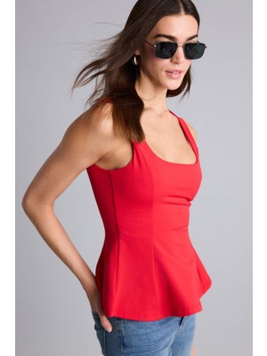 DeFacto Slim Fit U Yaka Kırışık Dokulu Atlet H3876AX26SM