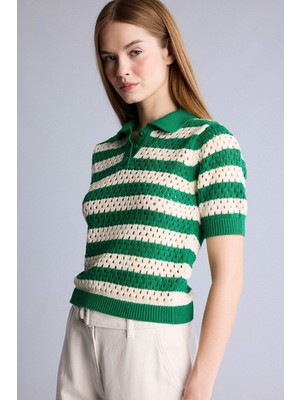 DeFacto Regular Fit Polo Yaka Triko Tişört H6567AX26SM