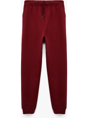 Koton Pamuklu Cepli Beli Bağlamalı Şardonlu Basic Okul Eşofman Altı