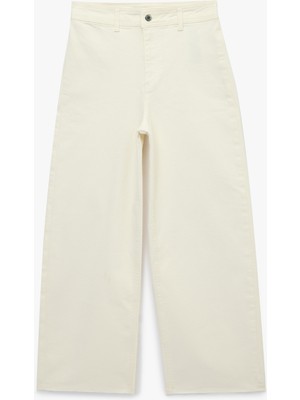 Koton Normal Bel Rahat Kalıp Kesik Paça Jean Pantolon - Culoette Jean