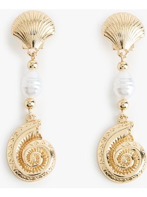 Koton Inci Detaylı Sallantılı Deniz Kabuğu Küpe