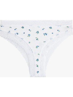 Koton Dantel Detaylı Viskon Rahat Kalıp Brazilian Külot