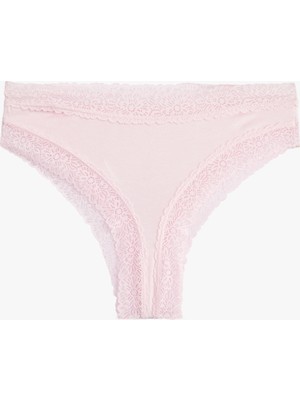 Koton Dantel Detaylı Viskon Rahat Kalıp Brazilian Külot