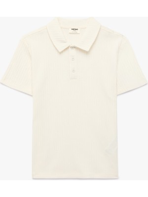 Koton Kısa Kollu Düğmeli Basic Polo Yaka Tişört