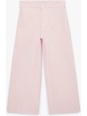 Koton Normal Bel Rahat Kalıp Kesik Paça Jean Pantolon - Culoette Jean