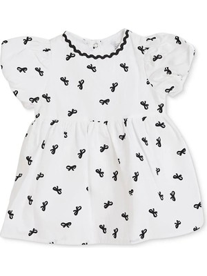 Hellobaby Kız Bebek Elbise Çıtçıtlı Bebe Yaka Kısa Kol
